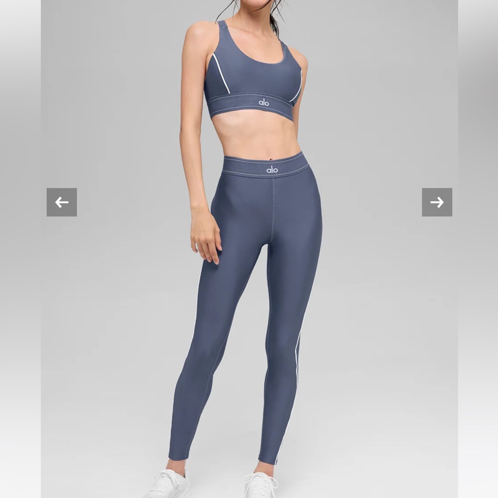 ALO Yoga Airlift High-Waist Suit Up Set Bluestone